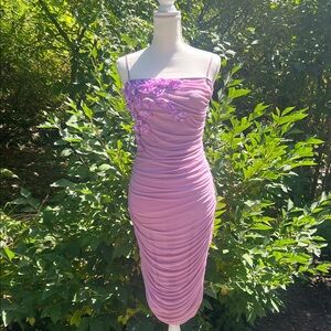 Vintage Y2K Betsey Johnson New York Ruched Floral Dress